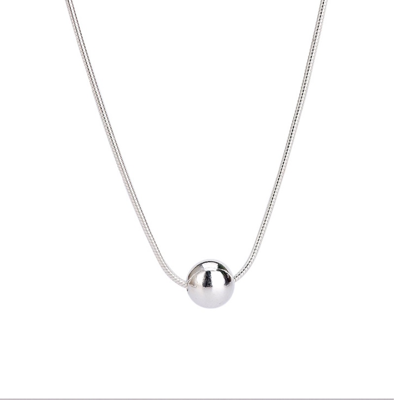 925 Sterling Silver Floating Ball Necklace 